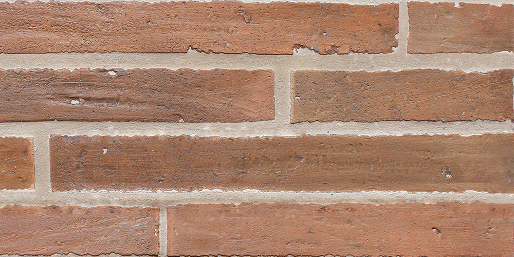 Café Light Terracotta Brick with Sandstone grout