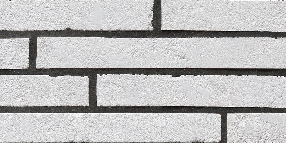 White Terracotta Brick with Charcoal grout