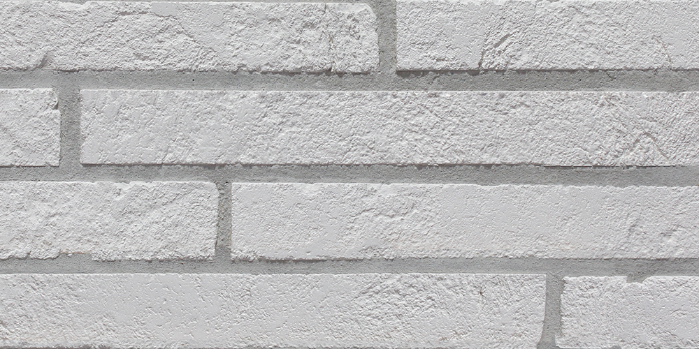 White Terracotta Brick with Silver grout
