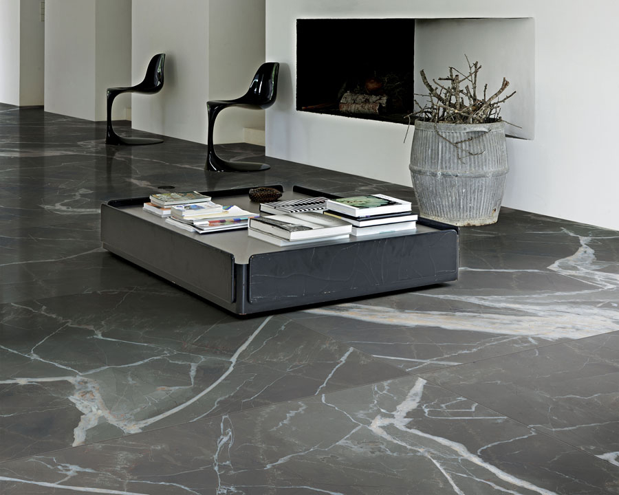 Grey and White porcelain floor tile